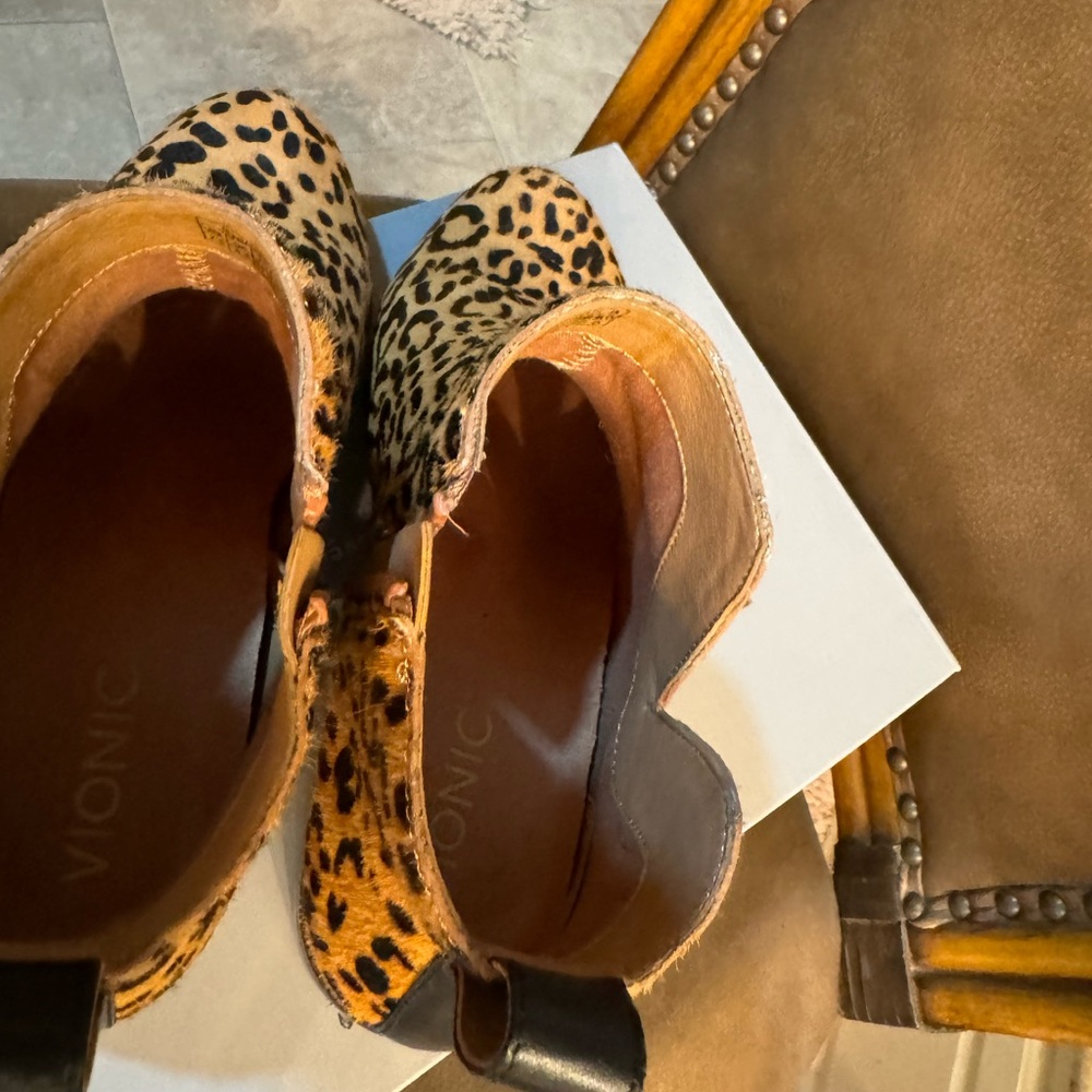 Vionic Leopard Print Ankle Boots - image 3